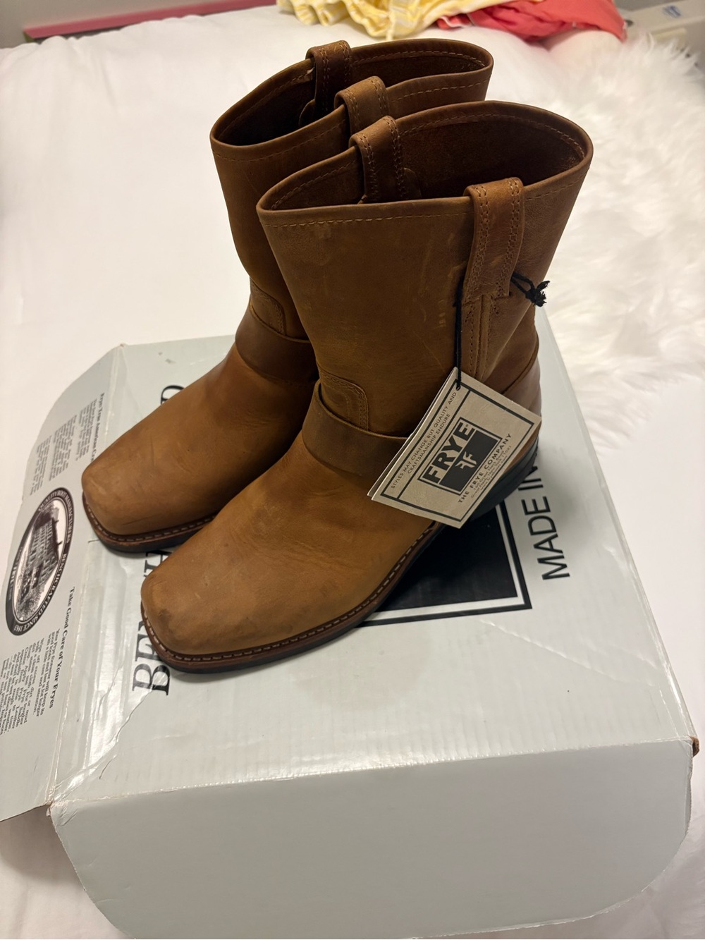 Frye Brown Leather Cowboy Western Boots